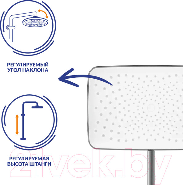 Изображение товара Душевая система со смесителем Cersanit Vivo 64089/64529