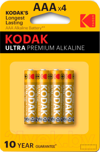 Изображение товара Комплект батареек Kodak LR03-4BL Ultra Premium K3A-4 U / 30959521 (4шт)