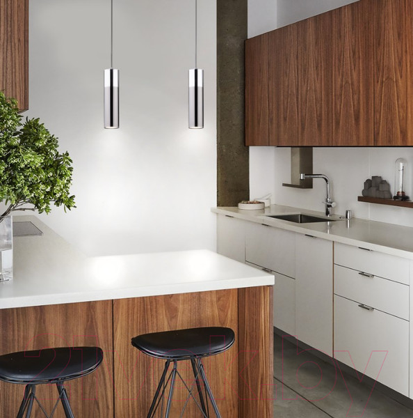 Изображение товара Потолочный светильник Евросвет Double Topper 50135/1 (хром/черный жемчуг)