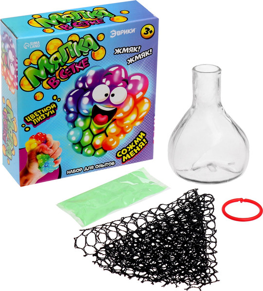 Изображение товара Набор для создания слайма Эврики Мялка в сетке цветная / 4051779