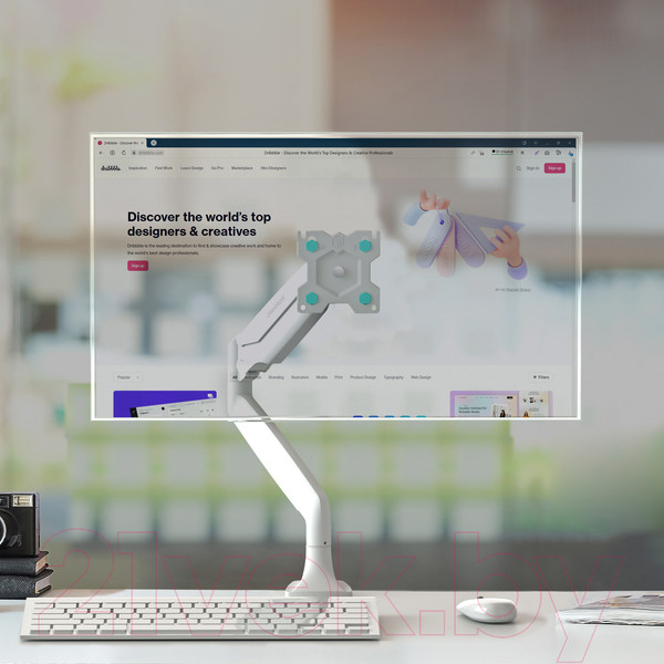 Изображение товара Кронштейн для монитора Onkron G100 (белый)