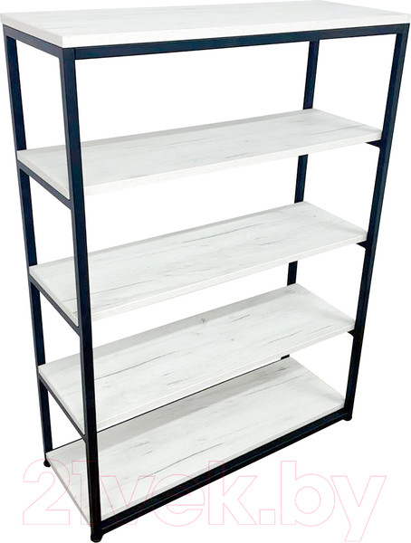 Изображение товара Стеллаж Millwood Лофт CH-5 110x30x110 (дуб белый Craft/металл черный)