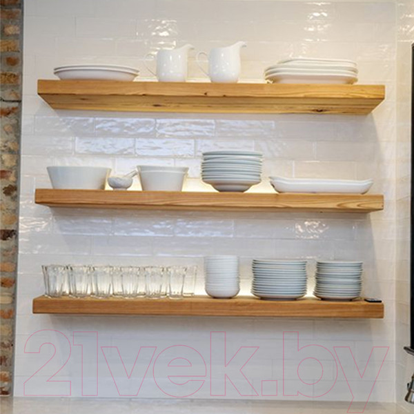 Изображение товара Полка Millwood Скрытого монтажа 80x24 (дуб золотой Craft)