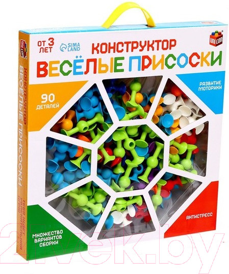 Изображение товара Конструктор Unicon Веселые присоски / 7706703 (90эл)