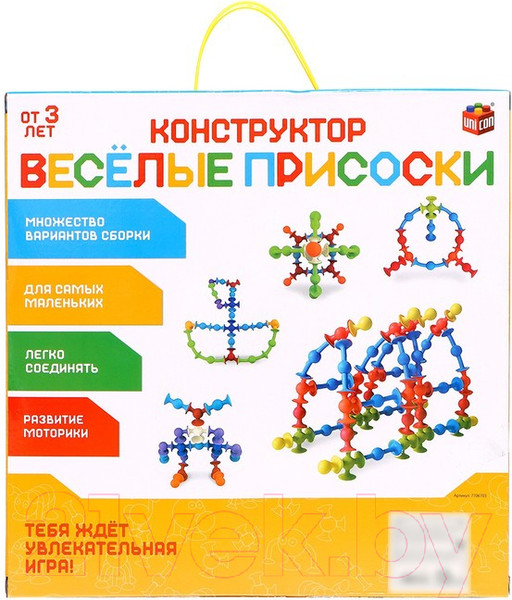 Изображение товара Конструктор Unicon Веселые присоски / 7706703 (90эл)