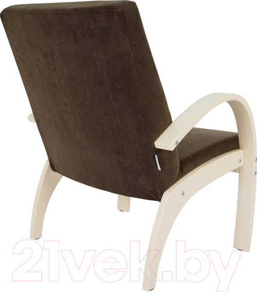 Изображение товара Кресло мягкое Мебелик Денди шпон (ультра шоколад/дуб шампань)