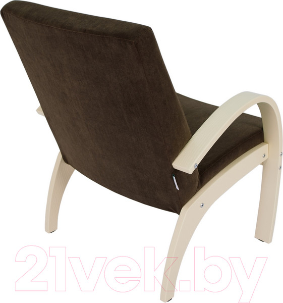Изображение товара Кресло мягкое Мебелик Денди шпон (ультра шоколад/дуб шампань)