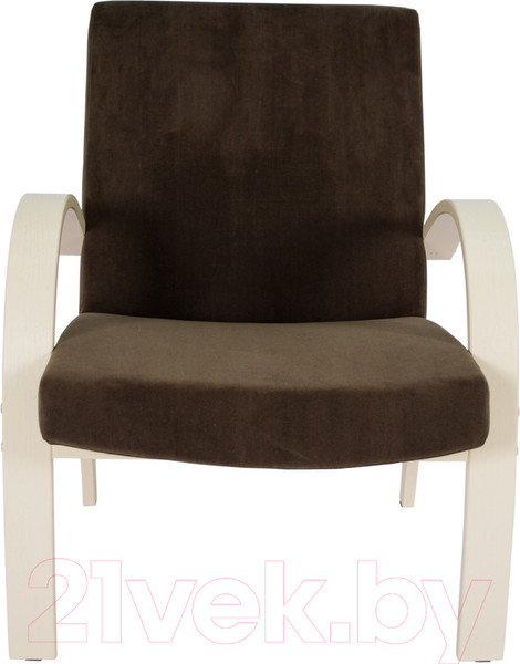 Изображение товара Кресло мягкое Мебелик Денди шпон (ультра шоколад/дуб шампань)