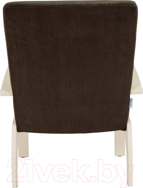 Изображение товара Кресло мягкое Мебелик Денди шпон (ультра шоколад/дуб шампань)