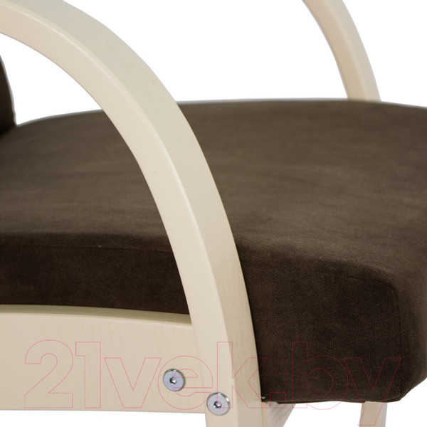 Изображение товара Кресло мягкое Мебелик Денди шпон (ультра шоколад/дуб шампань)