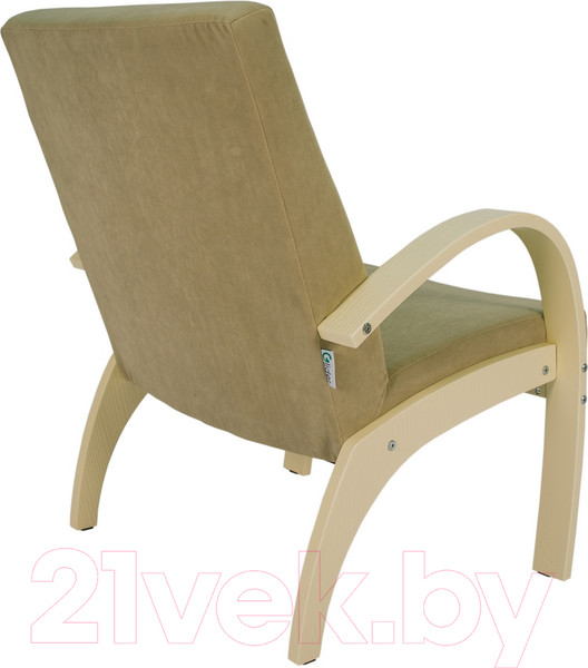 Изображение товара Кресло мягкое Мебелик Денди шпон (ультра санд/дуб шампань)