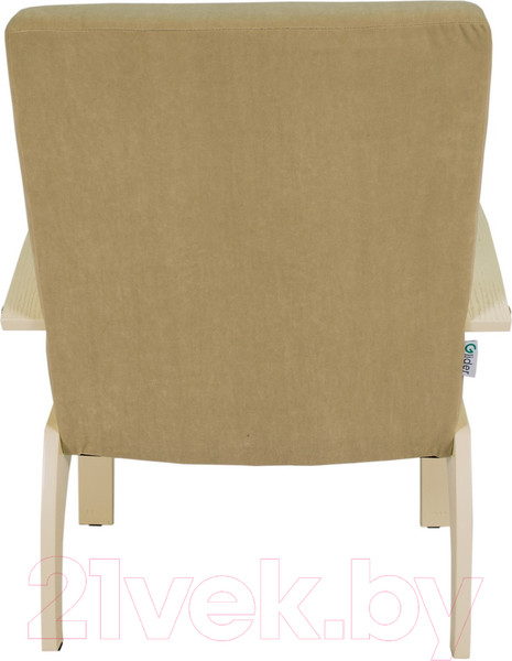 Изображение товара Кресло мягкое Мебелик Денди шпон (ультра санд/дуб шампань)