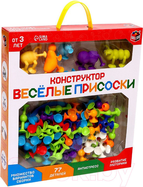 Изображение товара Развивающий игровой набор Unicon Веселые присоски / 7706705 (77эл)