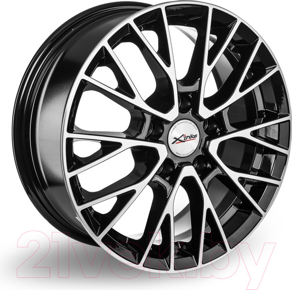 Литой диск X'trike X-135 16x6.5" 5x114.3мм DIA 67.1мм ET 35мм BK/FP — фото 3
