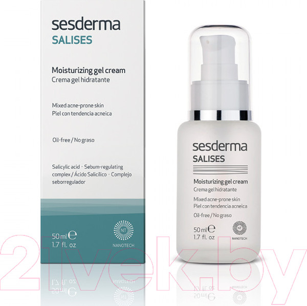 Изображение товара Крем для лица Sesderma Salises Увлажняющий для кожи склонной к акне (50мл)