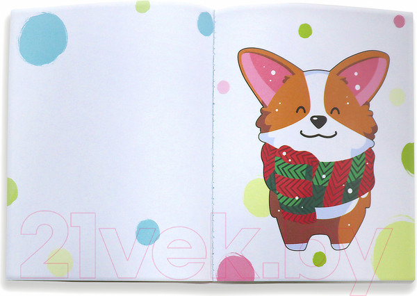 Изображение товара Записная книжка Malamalama Corgi Vibes Блокнот позитивного настроения / 4627131689469
