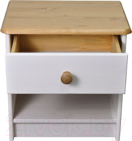 Изображение товара Прикроватная тумба Dipriz Д.1411.1 (белый воск/антик)