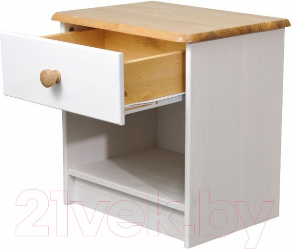 Изображение товара Прикроватная тумба Dipriz Д.1411.1 (белый воск/антик)