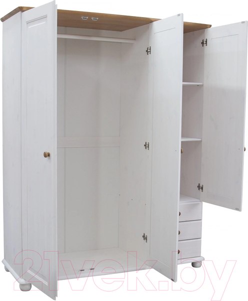 Изображение товара Шкаф Dipriz 6002 Д.70003.1 (белый воск/антик)