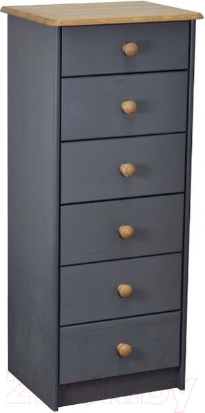 Изображение товара Комод Dipriz 2153 Ром 6 ящиков Д.20035.3 (серый воск/антик)