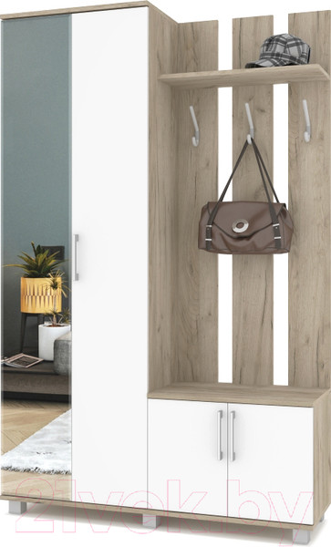 Изображение товара Секция в прихожую Modern Лира (серый дуб/белый)