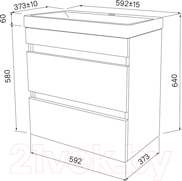 Изображение товара Тумба под умывальник IDDIS Zodiac ZOD6CB0i95 (подвесная)