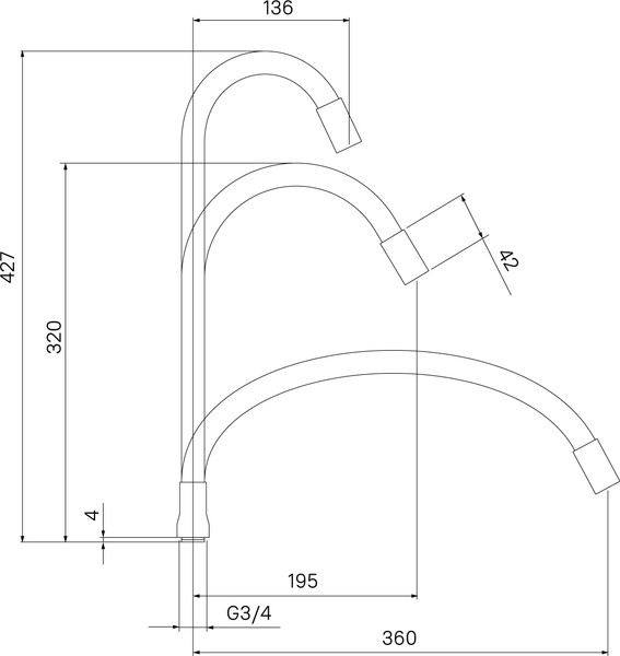 Изображение товара Излив IDDIS Optima Home 995FB50G5SM