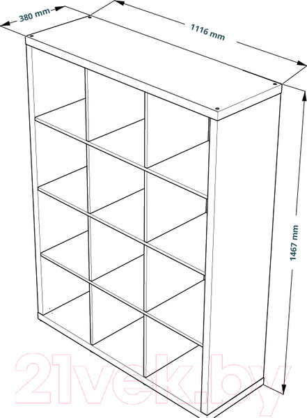 Изображение товара Стеллаж Mio Tesoro Фора 12 (белый)