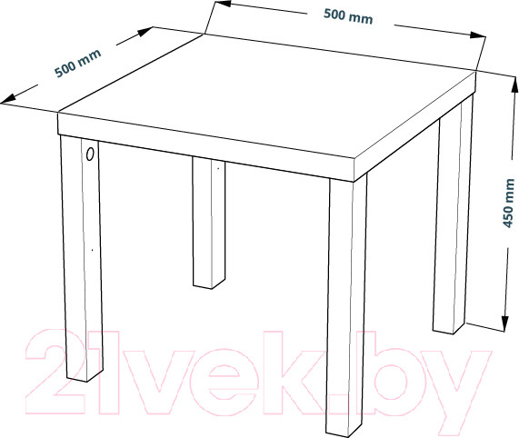 Изображение товара Журнальный столик Mio Tesoro Энкель 50 (белый)
