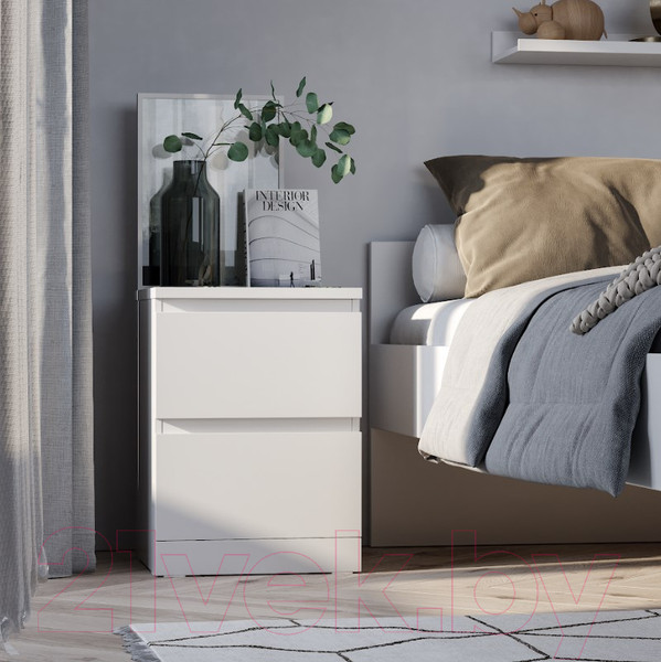 Изображение товара Прикроватная тумба Mio Tesoro Варма 2 (пигмент, белый)