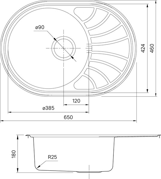Изображение товара Мойка кухонная IDDIS Suno SUN65SDi77
