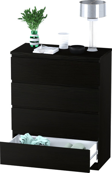 Изображение товара Комод Mio Tesoro Варма 4 (шпон ясень, черный)