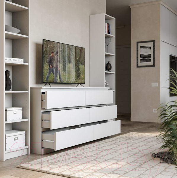 Изображение товара Комод Mio Tesoro Варма 6Д (пигмент, белый)