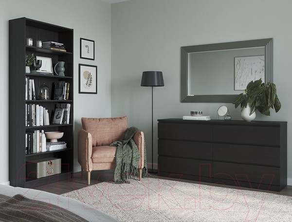 Изображение товара Комод Mio Tesoro Варма 6Д (шпон ясень, черный)