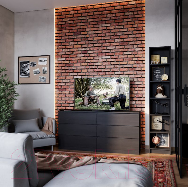 Изображение товара Комод Mio Tesoro Варма 6Д (шпон ясень, черный)