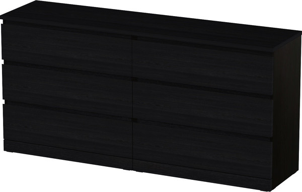 Изображение товара Комод Mio Tesoro Варма 6Д (шпон ясень, черный)