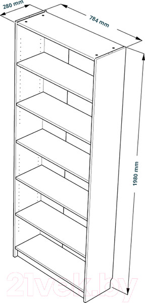 Изображение товара Стеллаж Mio Tesoro Варма 80 (пигмент, белый)