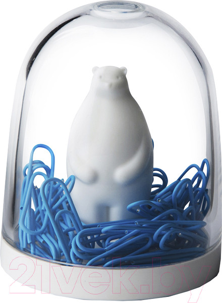 Изображение товара Подставка настольная Qualy Polar Bear On Ice QL10131-WH