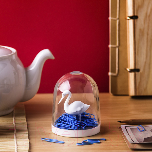 Изображение товара Подставка настольная Qualy Swan In The Pond QL10129-WH