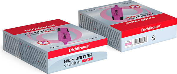 Изображение товара Текстовыделитель Erich Krause Visioline V-21 / 56912 (розовый)