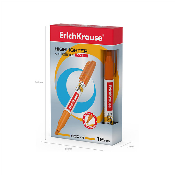 Изображение товара Набор маркеров Erich Krause Visioline V-11 / 56908 (оранжевый)