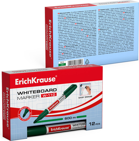 Изображение товара Маркер для доски Erich Krause W-110 / 56918 (зеленый)