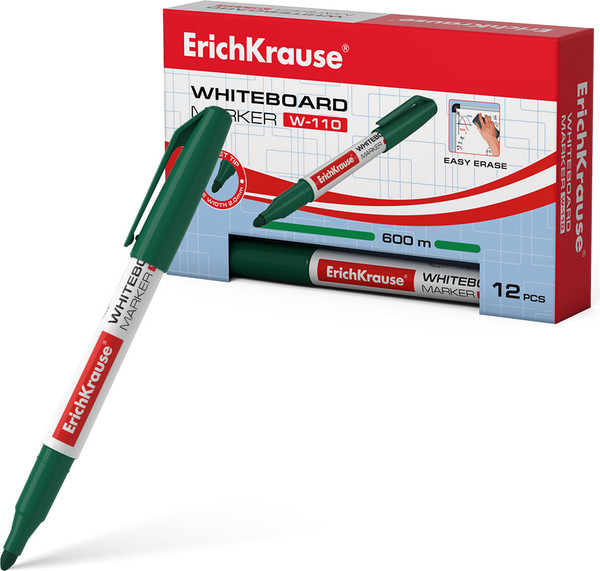 Изображение товара Маркер для доски Erich Krause W-110 / 56918 (зеленый)