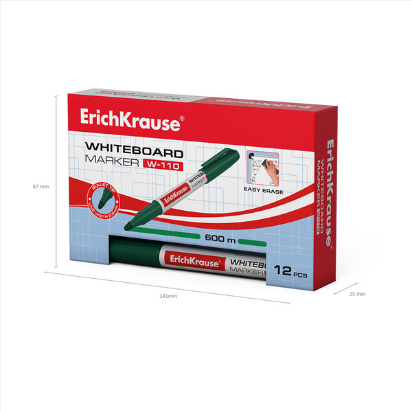 Изображение товара Маркер для доски Erich Krause W-110 / 56918 (зеленый)