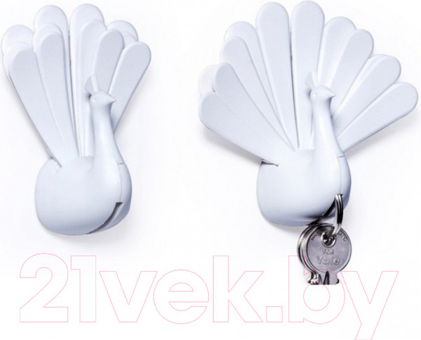 Изображение товара Ключница настенная Qualy Peacock / QL10193-WH (белый)