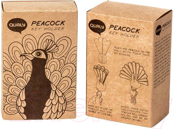 Изображение товара Ключница настенная Qualy Peacock / QL10193-BG (синий/зеленый)