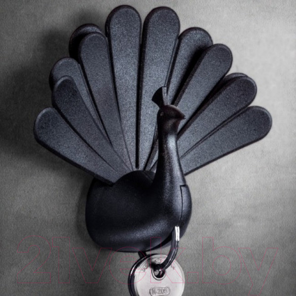 Изображение товара Ключница настенная Qualy Peacock / QL10193-BK (черный)