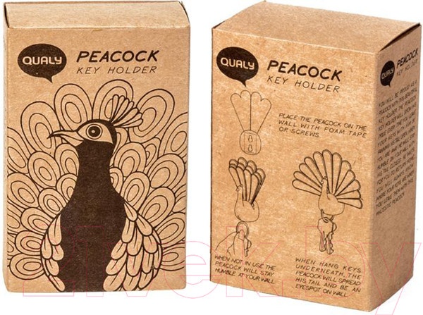 Изображение товара Ключница настенная Qualy Peacock / QL10193-BK (черный)