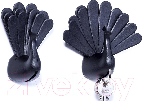 Изображение товара Ключница настенная Qualy Peacock / QL10193-BK (черный)