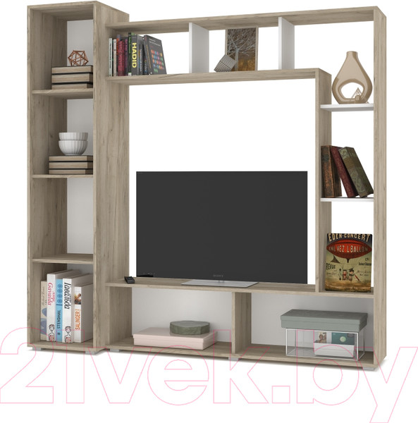 Изображение товара Стенка Modern Прага (серый дуб/белый)